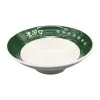 Green edge, white body, ceramic bowl, simple household tableware Item Picture